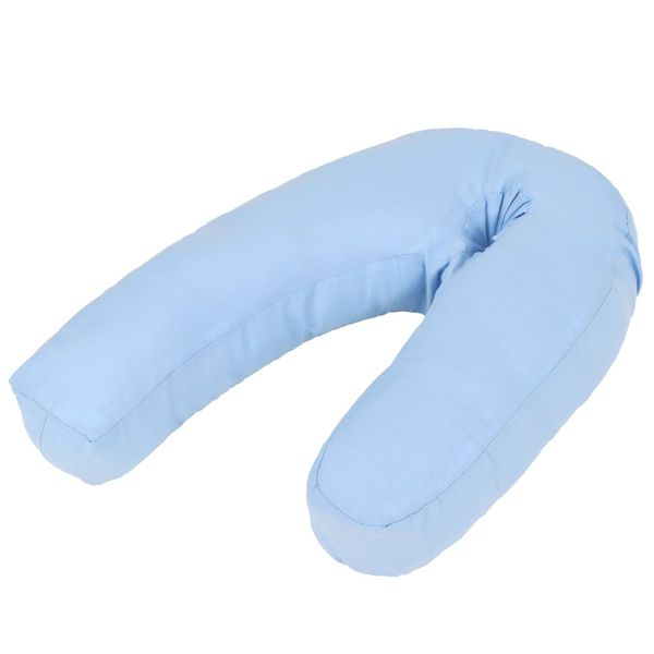 vidaXL Tehotenský vankúš v tvare písmena J 54x(36-43) cm, modrý