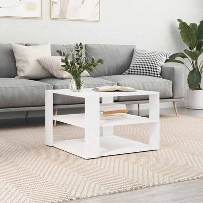 vidaXL Konferenčný stolík biely 58x58x40 cm kompozitné drevo