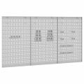 vidaXL Panel na nástroje 3 ks Sivá 150 x 1 x 80 cm