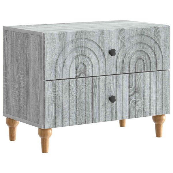 vidaXL Nočný stolík Sivá sonoma 62 x 34,5 x 48 cm Kompozitné drevo
