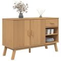 vidaXL Komoda OLDEN, hnedá 114x43x73,5 cm, borovicový masív