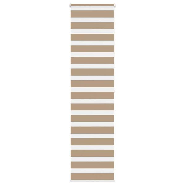 vidaXL Zebrová roleta pieskovo hnedá 65x200 cm šírka látky 60,9 cm polyester