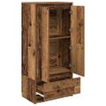 vidaXL skriňa so zásuvkou Old Wood 55,5x34x119,5 cm Engineered Wood