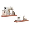 vidaXL Stenná polica Nástenná montáž 2 ks Červená 80 x 23,5 x 3,8 cm