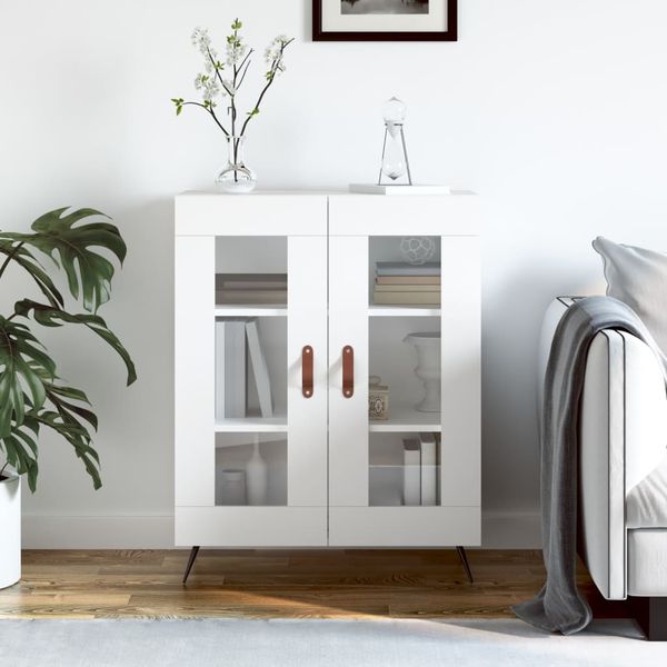 vidaXL Komoda biela 69,5x34x90 cm kompozitné drevo