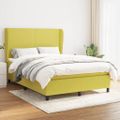 vidaXL Boxspring posteľ s matracom zelená 140x200 cm látka