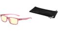 GUNNAR kancelářske/herní brýle  CRUZ KIDS LARGE (8-12) PINK jantarová skla BLF 65 NATURAL focus Brýle, kancelárské, herní, ružové obroucky, jantarová skla, pro deti 8–12 let