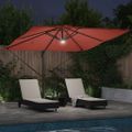 vidaXL Roma Parasol Červená 286 x 284 x 270 cm Hliník a polyester