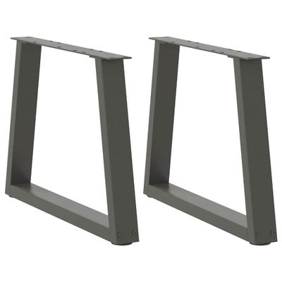 vidaXL Nohy konferenčného stolíka v tvare V, 2 ks, antracitové, 70 x (42-43,3) cm, oceľ