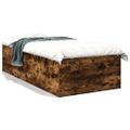 vidaXL Posteľný rám dymový dub 75x190 cm kompozitné drevo