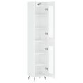 vidaXL Vysoká skrinka biela 34,5x34x180 cm spracované drevo