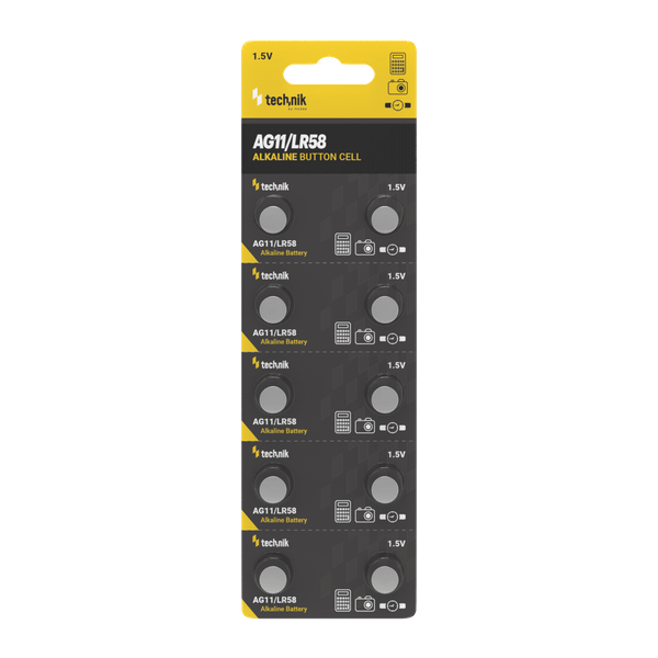 Technik Platinum alkalická gombíková batéria AG11 / LR58 / 162 / 362 (1,5V) B10 (TAG11-B10)