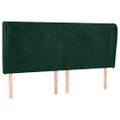 vidaXL Čelo postele so záhybmi tmavozelený 203x23x118/128 cm zamat