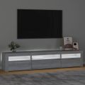 vidaXL TV skrinka s LED svetlami sivá sonoma 195x35x40 cm