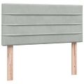 vidaXL Posteľný rám boxsping s matracom bledosivý 90x220 cm zamat