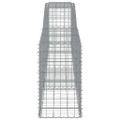 vidaXL Oblúkové gabionové koše 15 ks 400x50x80/100 cm pozink. železo