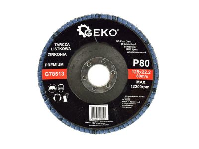 Kotúč lamelový 125mm P80 GEKO G78513