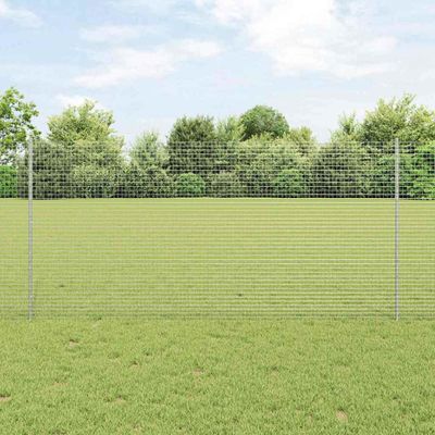 vidaXL Zváraný drôtový plot s podperou 10 x 1,2 m Strieborná Sieťovina