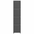 vidaXL Polica s boxmi s dizajnom 12 kociek sivá 103x30x141 cm látka