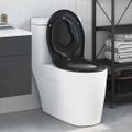 vidaXL WC sedadlo Čierna 47 x 37 x 4 cm Duroplast