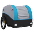 vidaXL Vozík za bicykel, čierno modrý 30 kg, železo