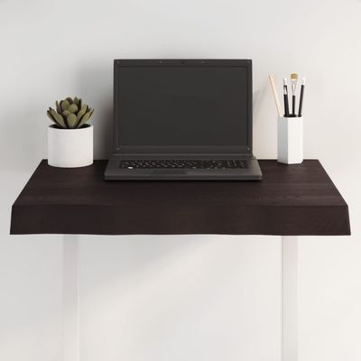 vidaXL Stolová doska tmavohnedá 60x40x(2-6)cm ošetrený masív hrany