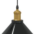 vidaXL Závesná lampa s nastaviteľnou výškou E27 lesklá čierna Ø 22 cm kovová