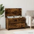 vidaXL Úložná truhlica Dymový dub 80 x 40 x 50 cm Kompozitné drevo