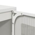 vidaXL Highboard White 68x39x123 cm Oceľ