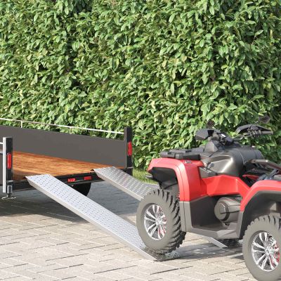 vidaXL Rampa na naloženie 200 kg Strieborná 159 x 23 x 5 cm