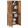 vidaXL Highboard 2 ks Staré drevo 69,5 x 34 x 180 cm Kompozitné drevo