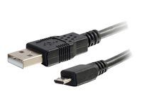 USB A to Micro USB Cable - USB 2.0 - M/M - Kábel USB - USB (M) do Micro USB typ B (M) - 2 m - čierna