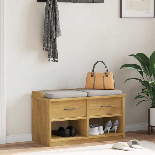 vidaXL Lavica do predsiene SANDNES 87x40x50 cm borovicový masív