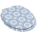 vidaXL WC sedadlo s pomalým sklápaním MDF dizajn porcelánu