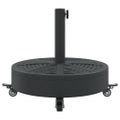 vidaXL Podstavec pod slnečník s kolesami pre Ø38/48 mm tyče 27 kg kruh