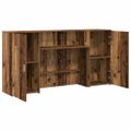 vidaXL Recepčný stôl staré drevo 200x50x103,5 cm kompozitné drevo