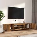 vidaXL 2-dielna súprava TV skriniek s LED dymový dub spracované drevo