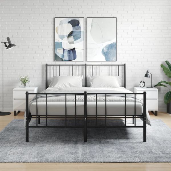 vidaXL Nočné stolíky 2 ks lesklé biele 40x35x50 cm kompozitné drevo