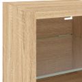 vidaXL TV nástenné skrinky s LED svetlami 2 ks dub sonoma 30x28,5x30cm