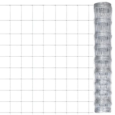 vidaXL Záhradný plot pozinkovaná oceľ 50x1 m strieborný