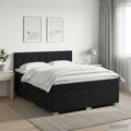 vidaXL Posteľ boxspring s matracom Čierna 180 x 200 cm Látka