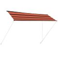 vidaXL Zaťahovacia markíza 400x150 cm oranžová a hnedá