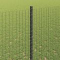 vidaXL Zvarené pletivo s podperami 10 x 1,4 m PVC potiahnutá oceľ Sivá