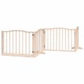 vidaXL Brána pre psa s dverami skladacia 4 panely 320cm topoľové drevo