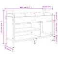 vidaXL Lavička na topánky hnedý dub 85,5x32x57,5 cm kompozitné drevo