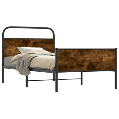 vidaXL Posteľný rám bez matraca 90x200 cm dub sonoma kompozitné drevo