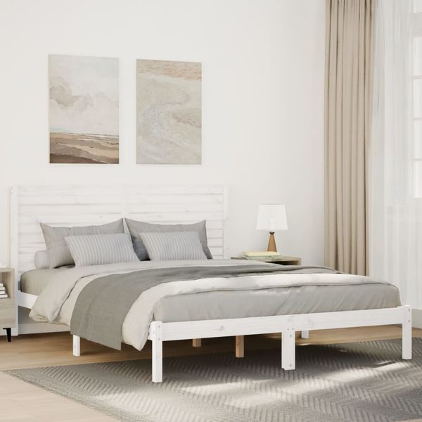 vidaXL Extra dlhá posteľ bez matraca biela 140x220 cm masívne drevo