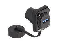 D-Type - mechanizmus zásuvky USB - USB 3.2 Gen 1 s protiprachovou krytkou - USB - 1 zásuvka USB - čierna