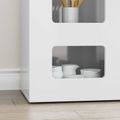 vidaXL Servírovacia skriňa ELST Vysoký lesk bielej 100 x 35 x 59 cm