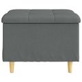 vidaXL Ottoman s Úložným Priestorom Tmavo šedá 60 x 60 x 45 cm látka